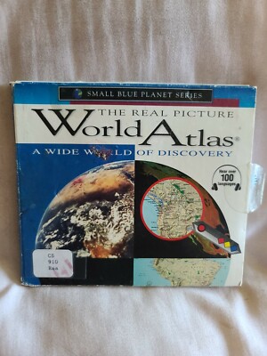 Shelf62g VINTAGE PC GAME/SOFTWARE~ The real picture world Atlas