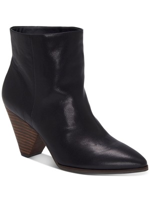 

LUCKY BRAND Женские черные кожаные ботильоны на конусном каблуке 8,5 м, Черный, LK-MUNISE