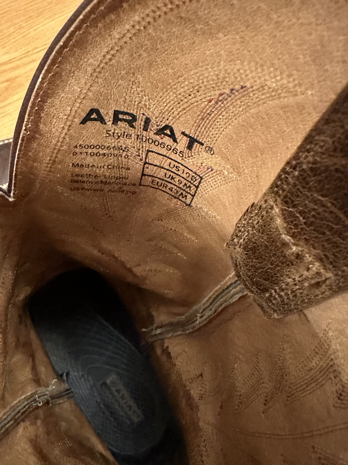 Ariat ostrich boots 10d Brown