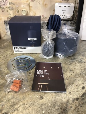 Open Box PANTONE Deneb Drop Cap Pendant Lamp Color Blue