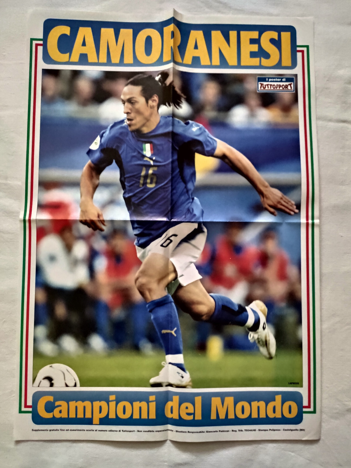 専用【 Lotto Juventus CAMORANESI】（ US L ） 2008-09 Juventus *MATCH ISSUE* home jersey (#9 IAQUINTA) - L