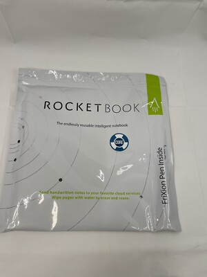 Rocket Book Everlast Endlessly Reusable Intelligent Notebook W/ FriXion Pen, NEW