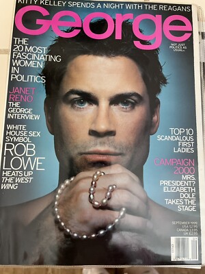 George Magazine September 1999 Rob Lowe JFK, Jr  Unread  Plastic Protector NICE