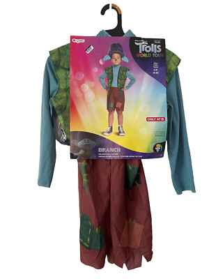 DreamWorks Trolls World Tour Size S/P 4-6 Brance Deluxe Child Costume