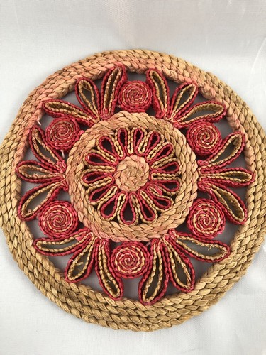 Trivet Woven Grass Natural Set of 2 6.5