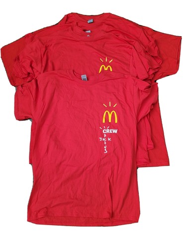 Travis Scott × McDonald's ラガーシャツ Travis Scott Cactus Jack Shirt Red Extra Large Mcdonalds