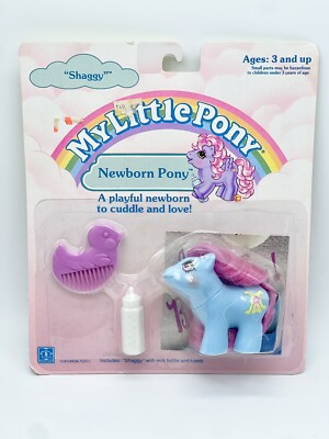 Vintage 1988 Hasbro My Little Pony G1 Newborn SHAGGY New in Box