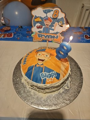 Blippi Kids Learning Games Edible Cake Toppers Physical Product (Shipped To Your Door) / 7x11 In. Rectangle - Foto 8