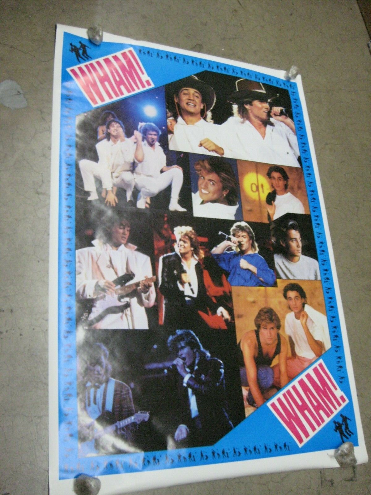 Wham! collage large Poster Vintage 1985 English Pop C1087 | eBay