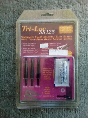 The Game Tracker TRI-LOC SS125 Grains 3 Blade Broadheads  of  NOS