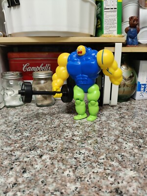 Roblox Buff Mega Noob Weight Lifter Muscular Figure w/ Weights 6 Jazwares