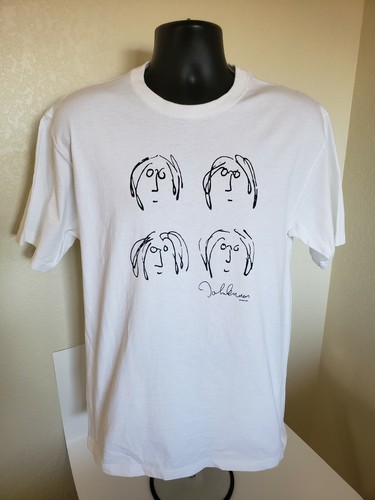 John Lennon Drawings T Shirt Imagine Rare NWOT Size Large | eBay