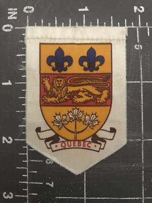 Stemma Araldico Vintage Del Quebec Canada Bandiera Francese