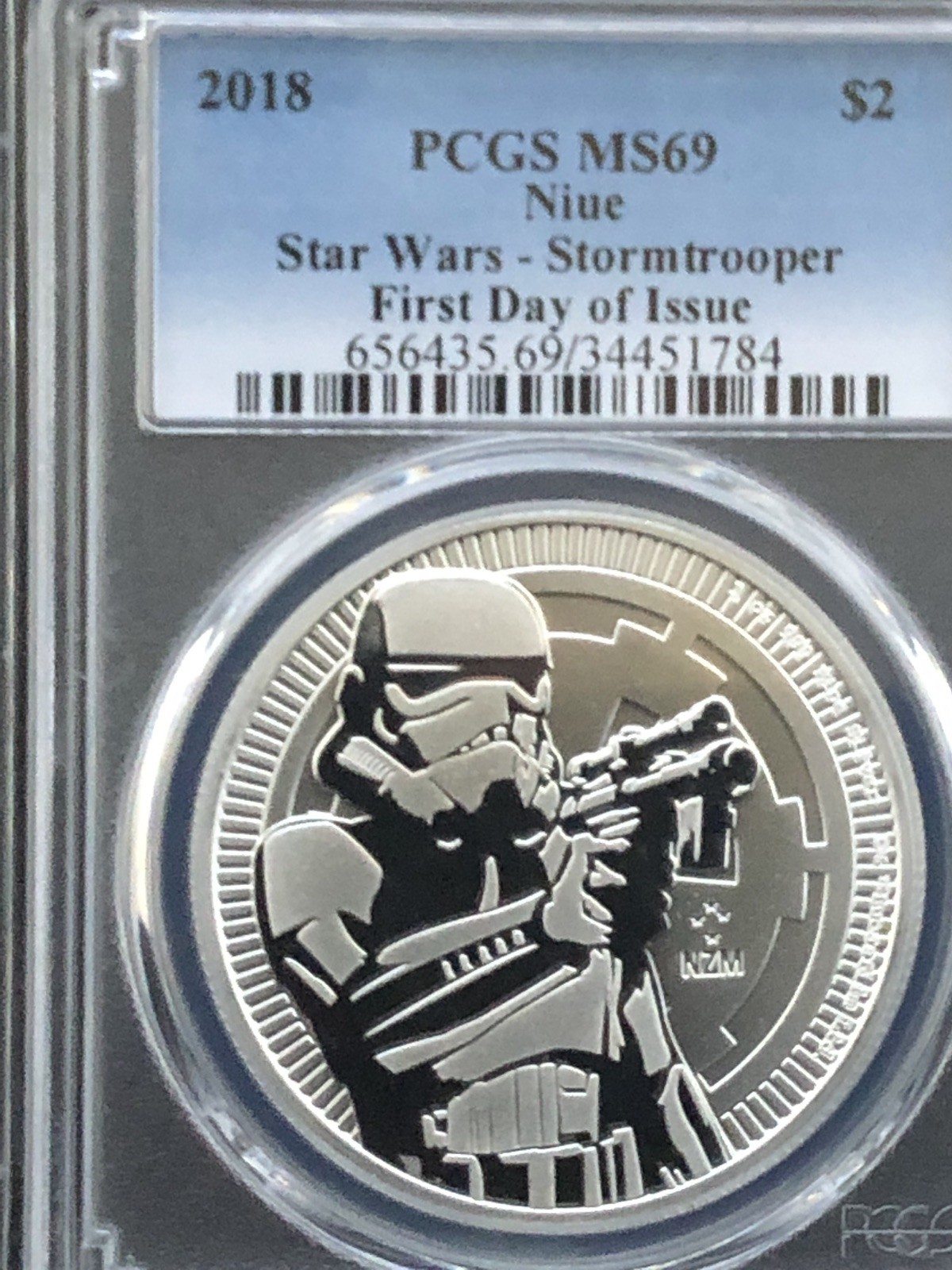 2018 Niue 1 oz Silver $2 Star Wars Stormtrooper MS69 PCGS [FREE SHIPPING]