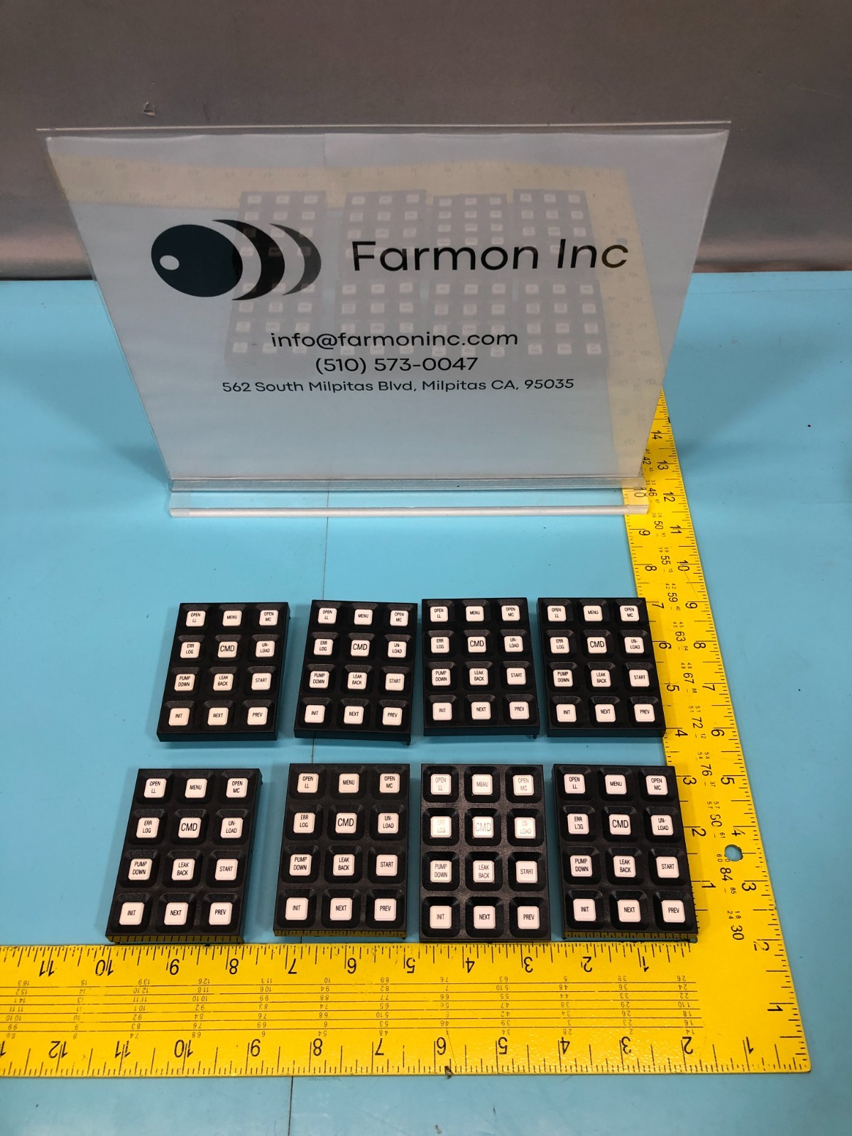 lot of 9 grayhill 84yy3612a-523 keypad, g-00-056-j-0033, 193981