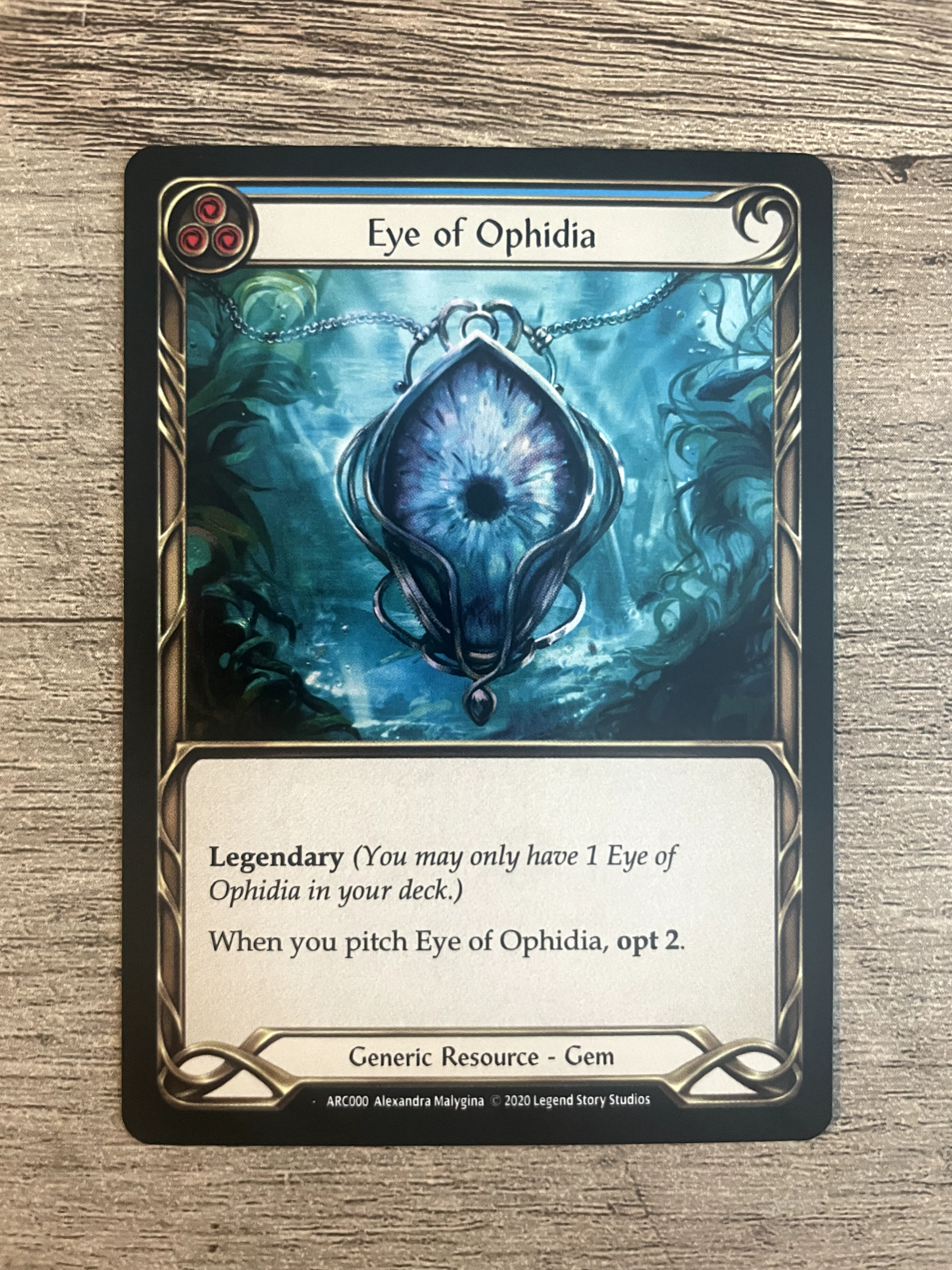 Flesh and Blood: Arcane Rising Rainbow FOIL Eye of Ophidia LP