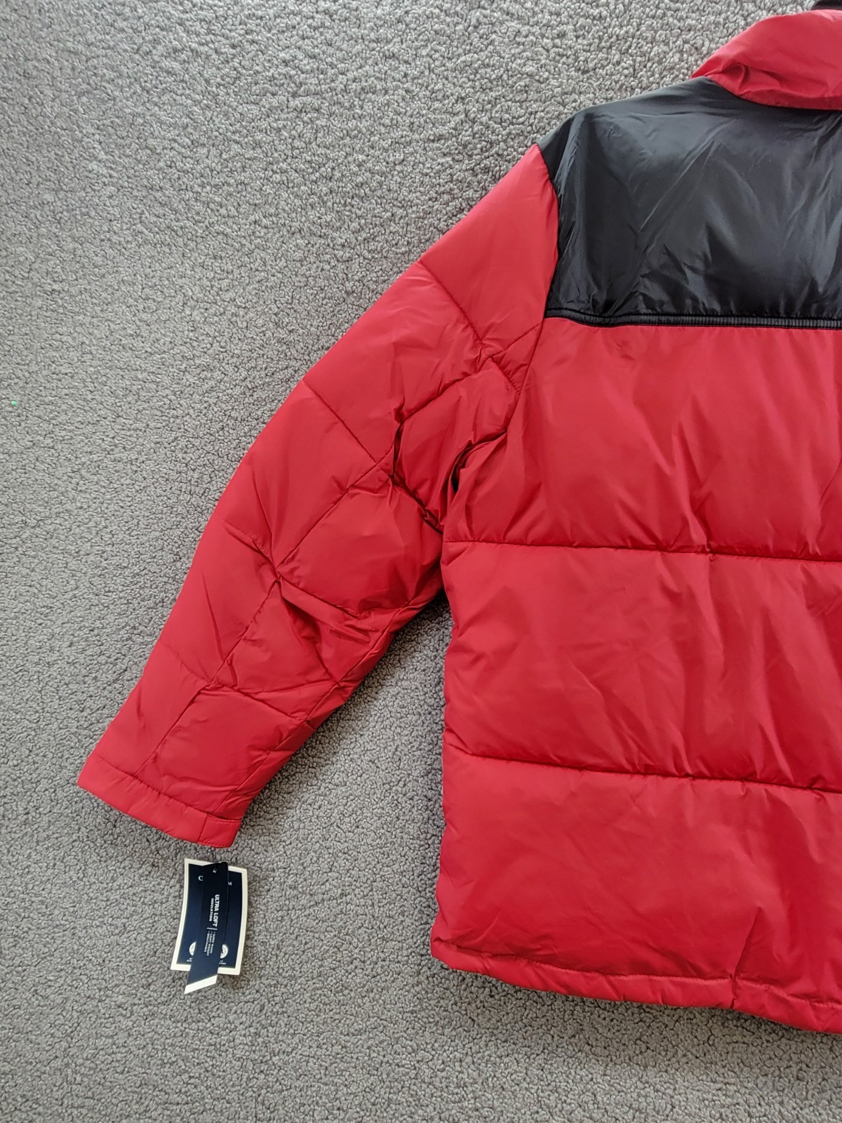 Club Room Colorblocked Quilted Full-Zip Puffer Jacket Men's M Red Long Sleeve - Picture 15 of 19