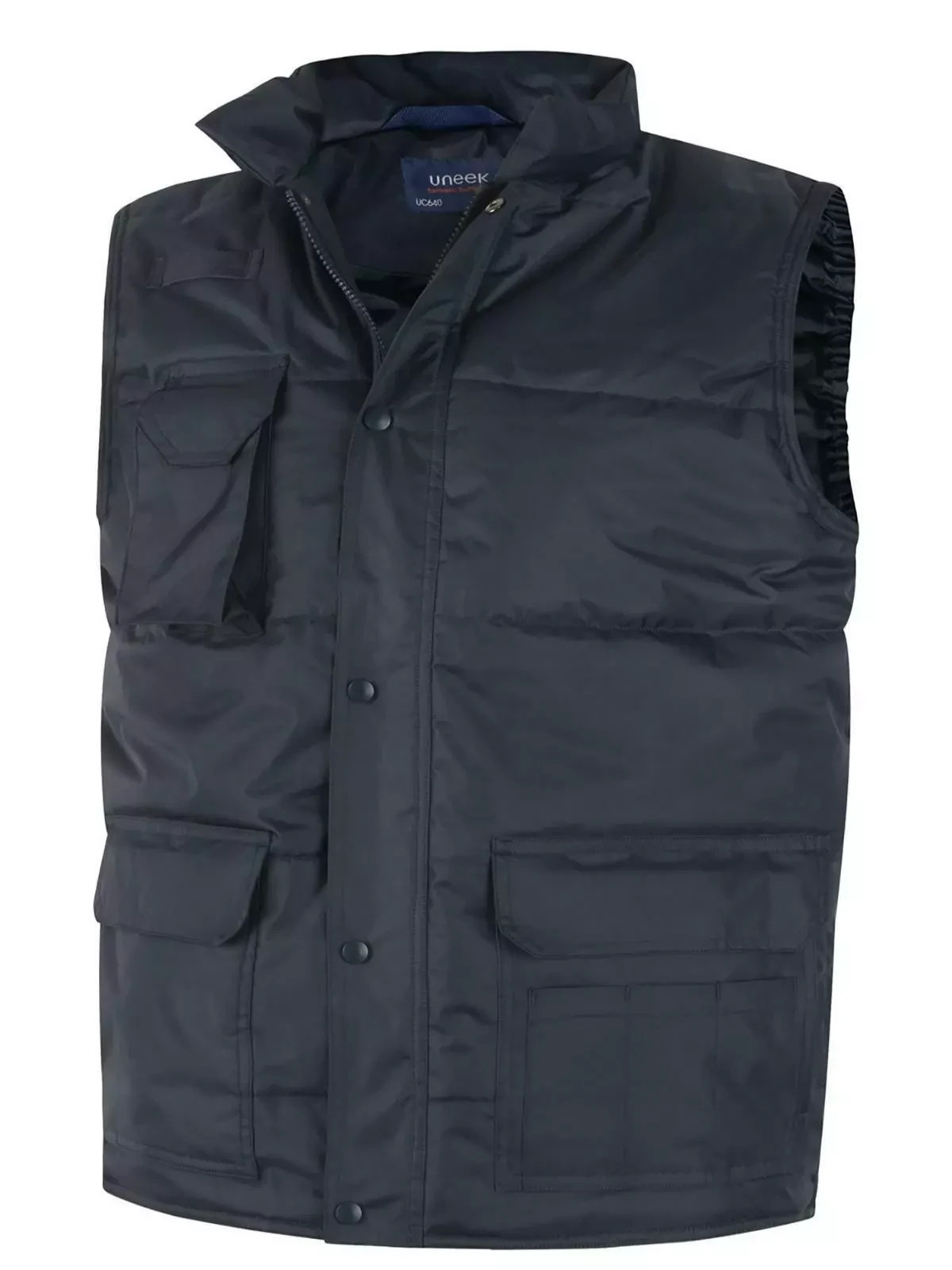 UNEEK Mens Super Pro Bodywarmer Gilet Waterproof Outdoor WorkWear Jacket XL NAVY