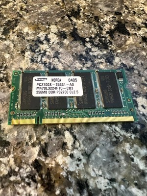 Samsung 256MB RAM M470L3224FT0-CB3 PC2700S-25331-A0 200-PIN DDR 333MHz CL2.5 NEW