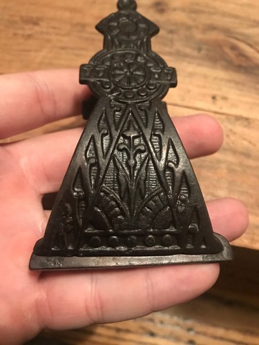 Antique Cast Iron Victorian Paper Letter Holder Clip Office Home Deco Eastlake