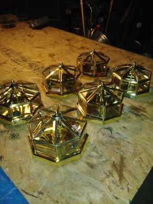 (Qty1) Progress Lighting 9in. 3-Light Polished Brass Flush Mount MAKE OFFER