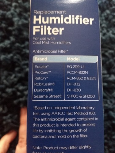Equate Replacement Humidifier Filter, 1 Count. For Equate EQ 2119-Ul, and more..