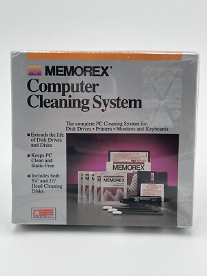 Memorex Computer Cleaning System Vintage New Old Stock Disk Drives Monitors