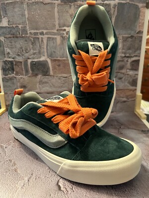 New Vans Knu Skool 'Golden Hour' Skateboarding Shoes - Green (VN0009QC2LN) SZ8.5