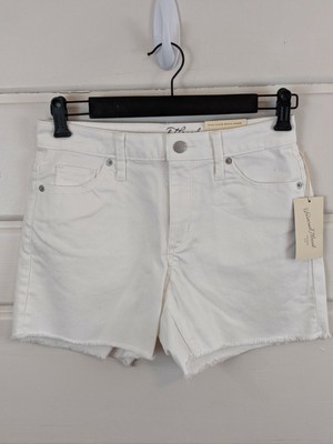 Universal Thread Women's High-Rise Jean Shorts (White, 0)