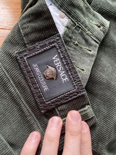 Versace Vintage 90's Jeans Couture Corduroy Green Soft Versace Vintage 90's Jeans Couture Corduroy Green Soft