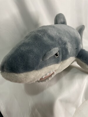 Wild Republic Shark Black Tipped Plush Stuffed Animal 20 inches Long NEW