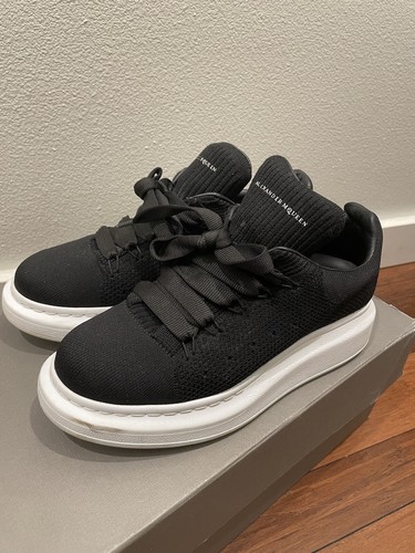 Alexander McQueen Black Knit Oversized Sneakers | eBay