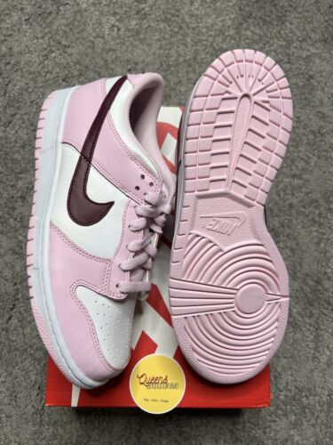 Nike Dunk Low Pink Velvet Glaze White Shoes DO6485-600 (GS