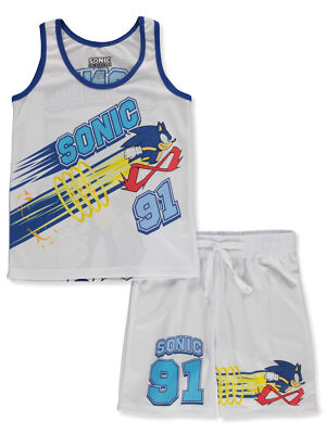 Sonic The Hedgehog Boys' 2-Piece Basketball Shorts Set Outfit