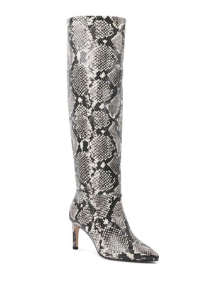 Женские бежевые слипоны Marlo Marlo с широким голенищем и змеиным принтом BCBG Maxazria 6.5