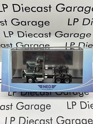 NEO SCALE MODELS 1974 Diamond Reo Raider SBFA Green Semi Truck 1:64 Scale Resin