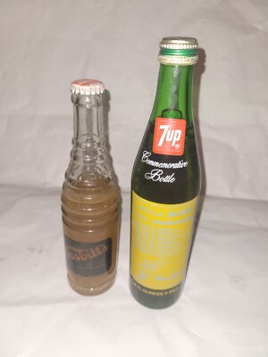  Nesbitt's California Orange Drink Soda &  7up  Commemorative Bottle 1976