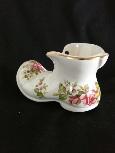 Vintage Old Foley James Kent Ceramic Floral Boot Made in England