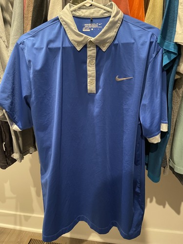 Polo Large Blue Dri Fit Men
