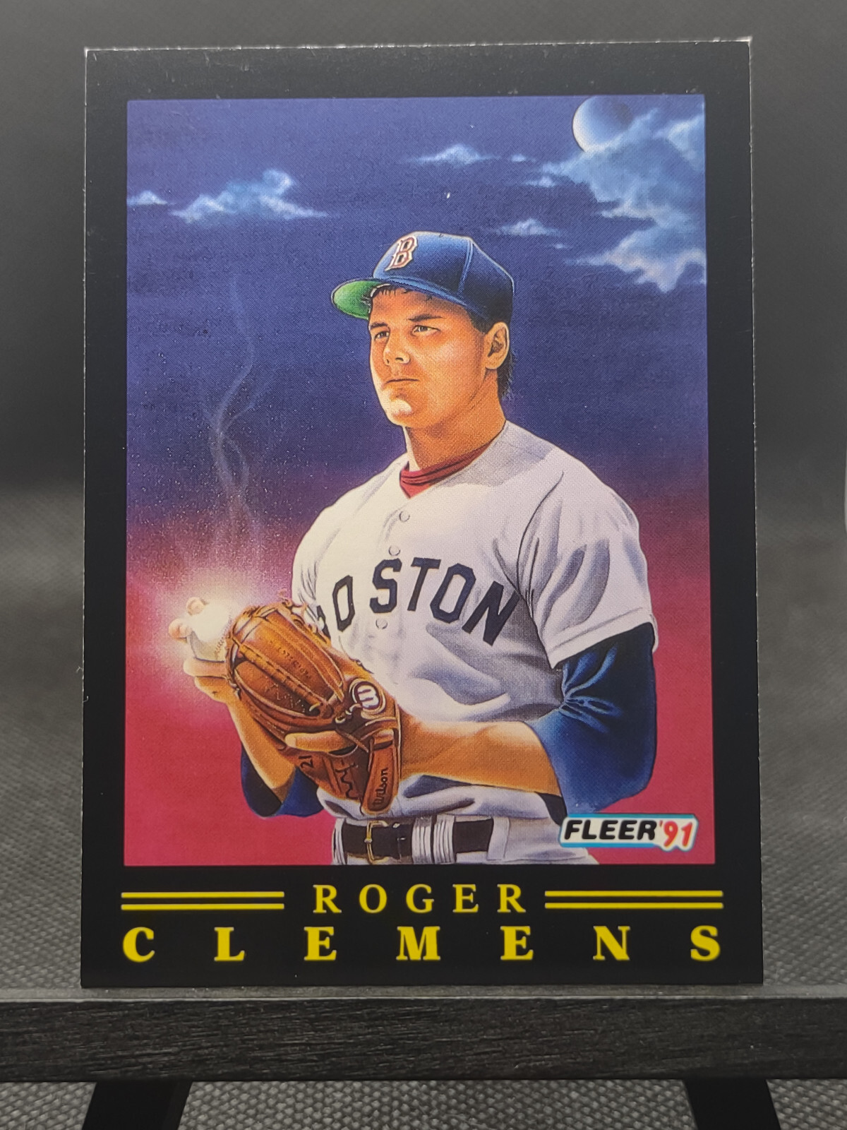 1991 Fleer ROGER CLEMENS PRO-VISIONS BLACK BORDER Boston Red Sox