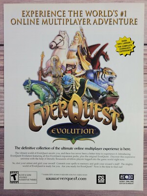 Everquest Evolution PC 2003 MMO Game Promotional Ad Art Print Poster 