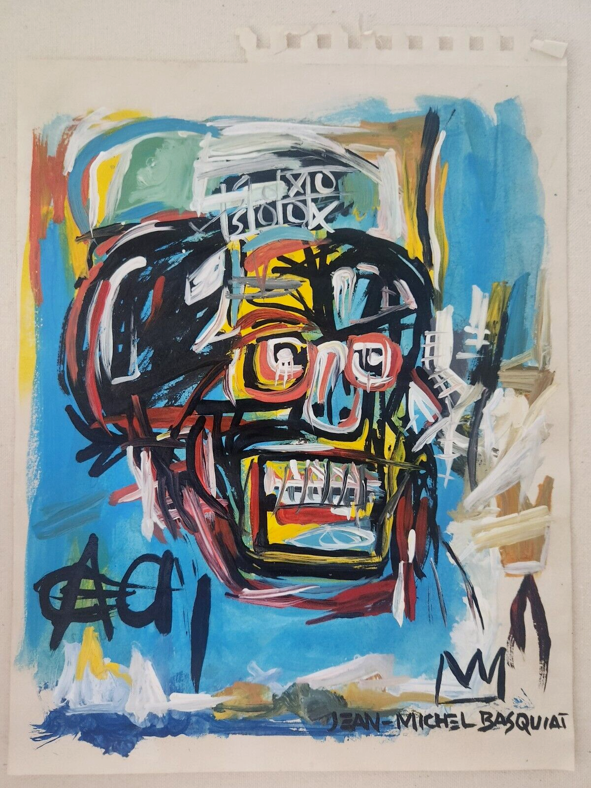 Jean-Michel Basquiat, Painting on paper (Handmade) signed