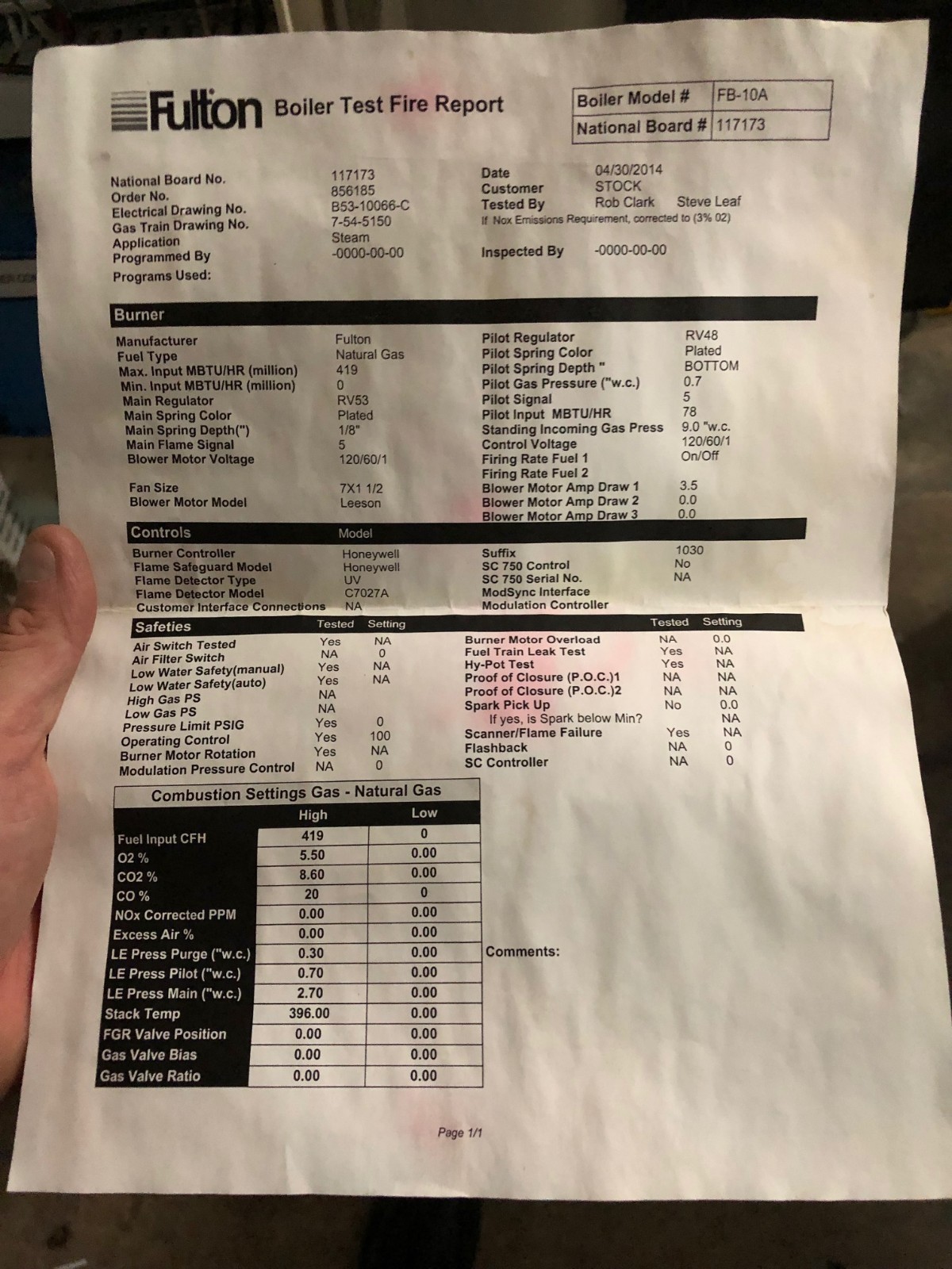 Fully Operational 2014 Fulton Boiler - FB-010-A