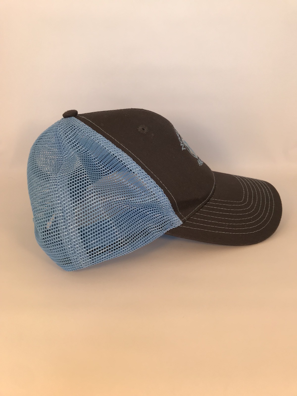 Northside Anglers Trucker Hat Baseball Cap Snapback Mesh Light Blue Black