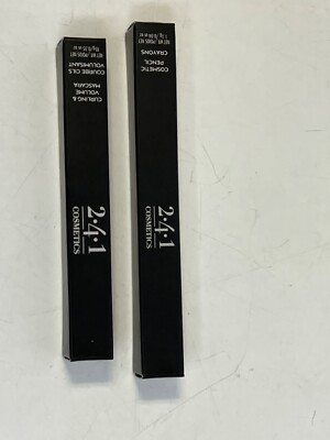 2 pc set 241 Cosmetics Double Trouble Mascara & Black Caviar Eyeliner New Box 