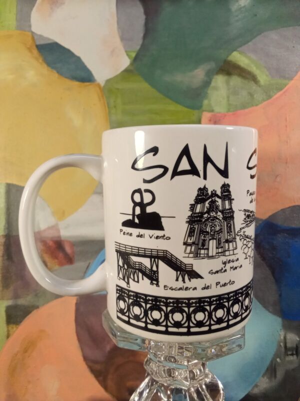 San Sebastian with Santa Maria Church Basque Country Spain Souvenir Coffee Mug