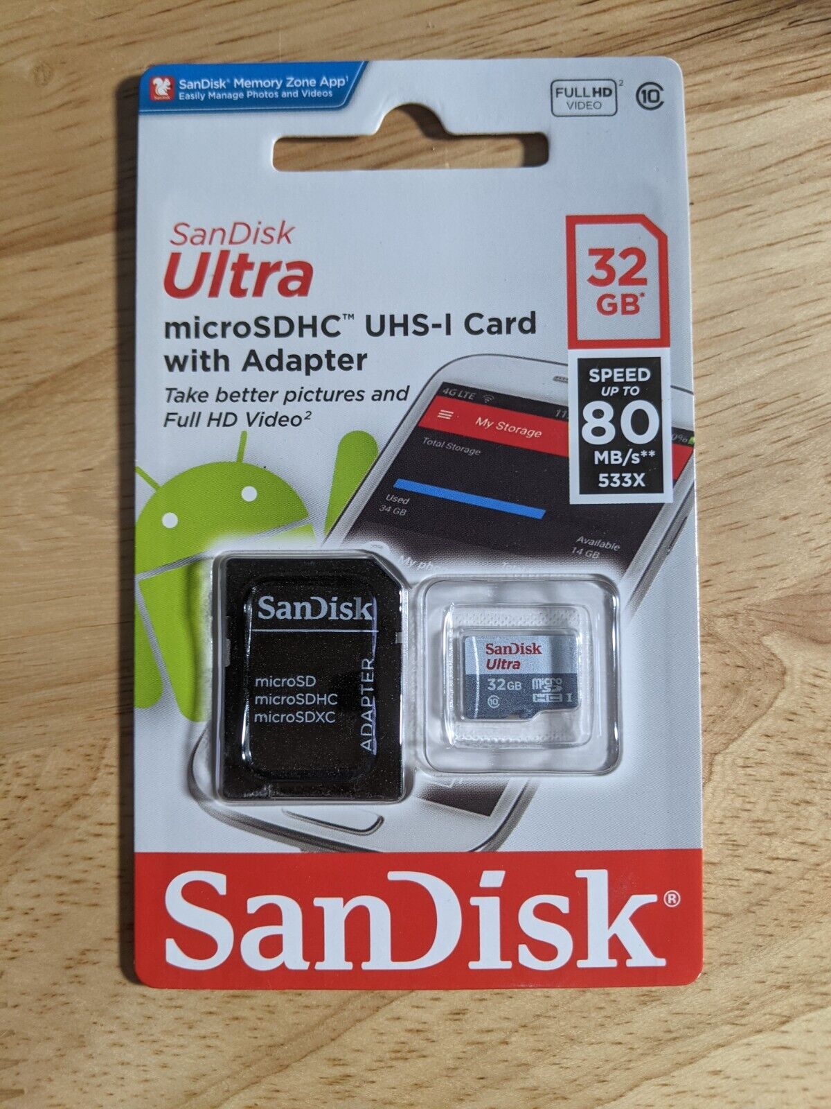 SanDisk Micro SD Memory Card - 32GB - UHS-I Ultra 100MB/s SanDisk Micro SD Memory Card - 32GB - UHS-I Ultra 100MB/s