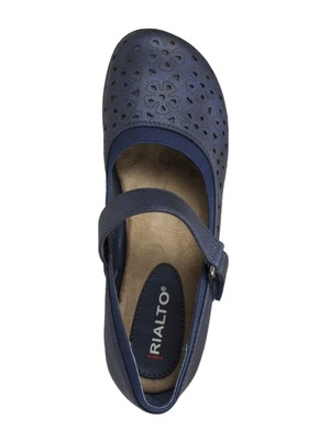 

RIALTO Женские темно-синие сабо на платформе 1 дюйм из эластичной ткани Visalia с круглым носком на блоке и каблуке, Navy, VISALIA R8451