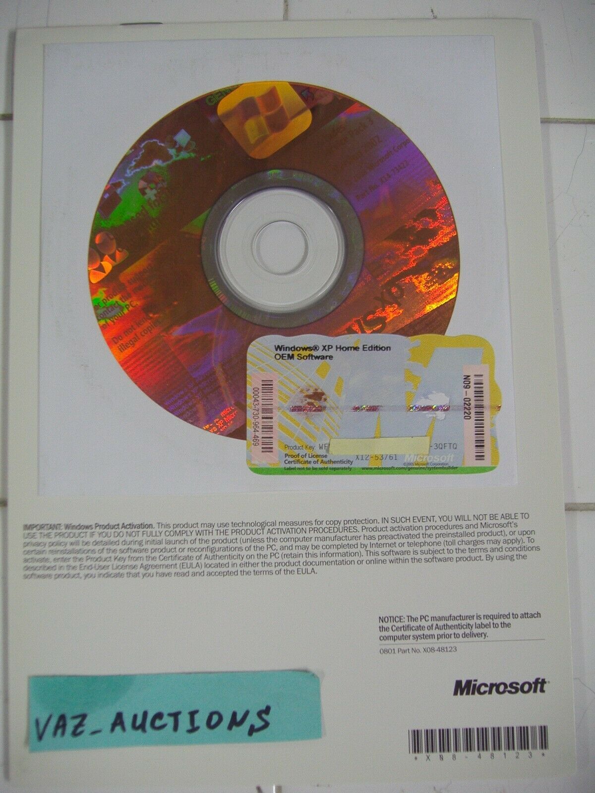 PC周辺機器 Windows xp home  os MICROSOFT WINDOWS XP HOME w/SP2 FULL OPERATING SYSTEM OS MS