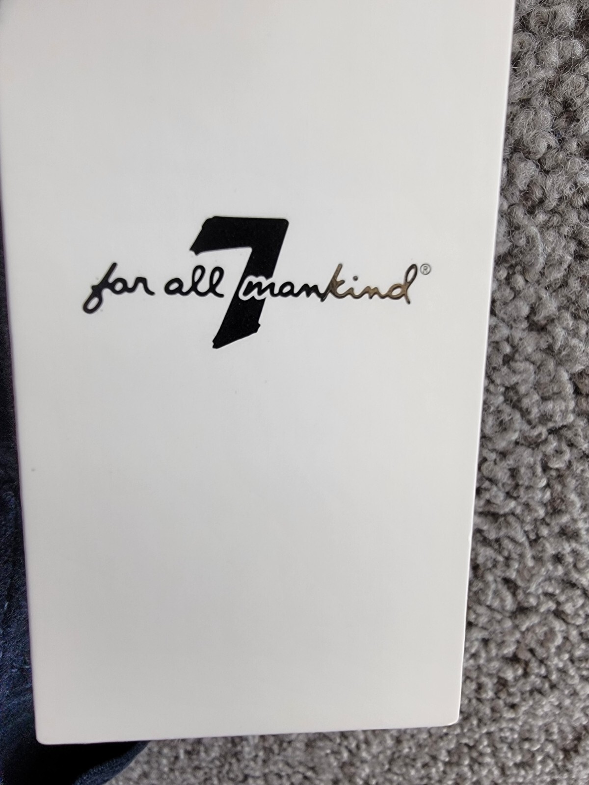 7 For All Mankind High Rise Velvet Slim Kick Flare Jeans Women's 25 Ink Zip Fly - Picture 17 of 18